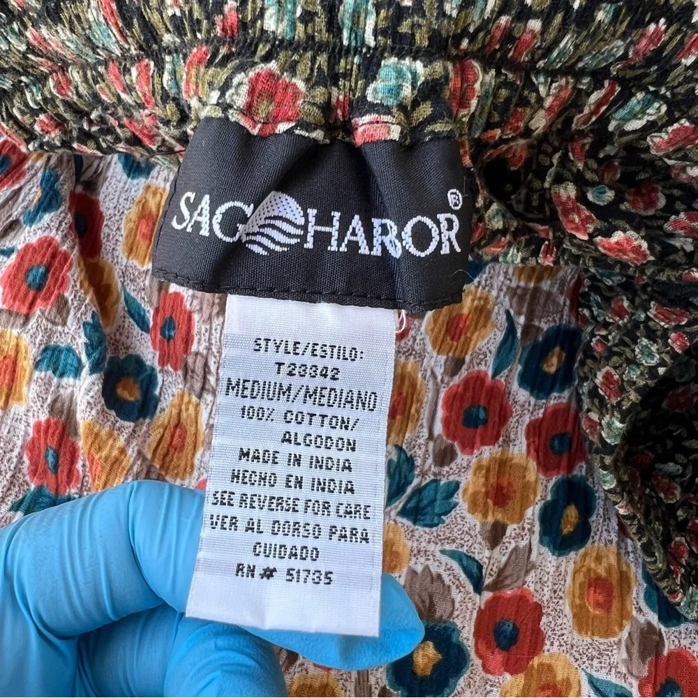 Vintage 90s Sag Harbor Multi-Pattern Tiered Maxi Skirt - Women’s Size Medium